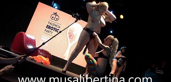  Lesbian fisting orgy on stage Musa Libertina, Yelena Vera, Kesha y Sheila Ortega
